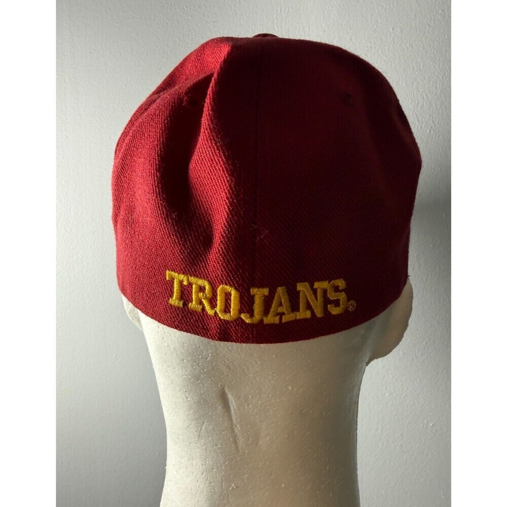 USC Trojans Red Gold Embroidered Fitted Officially Licensed Hat Size 7 Inches - Picture 4 of 10